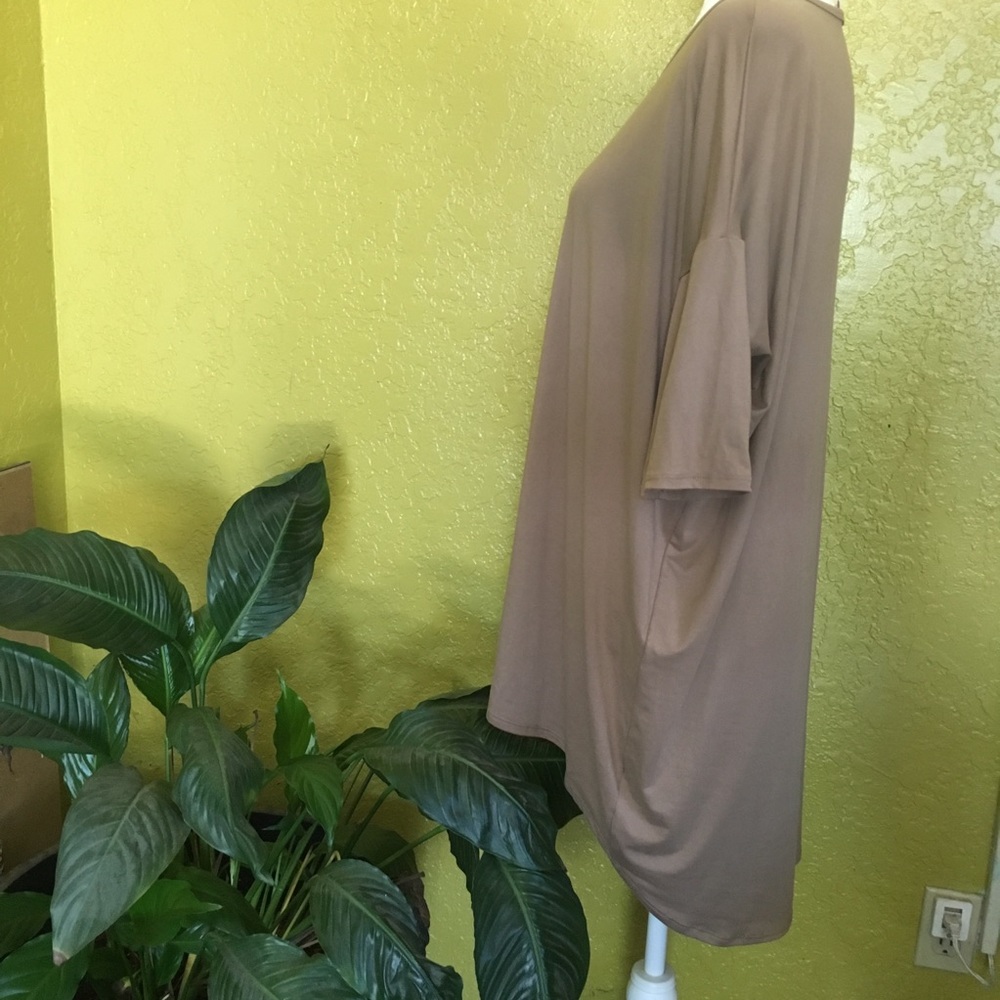 Lularoe brown faux top - Picture 2 of 4
